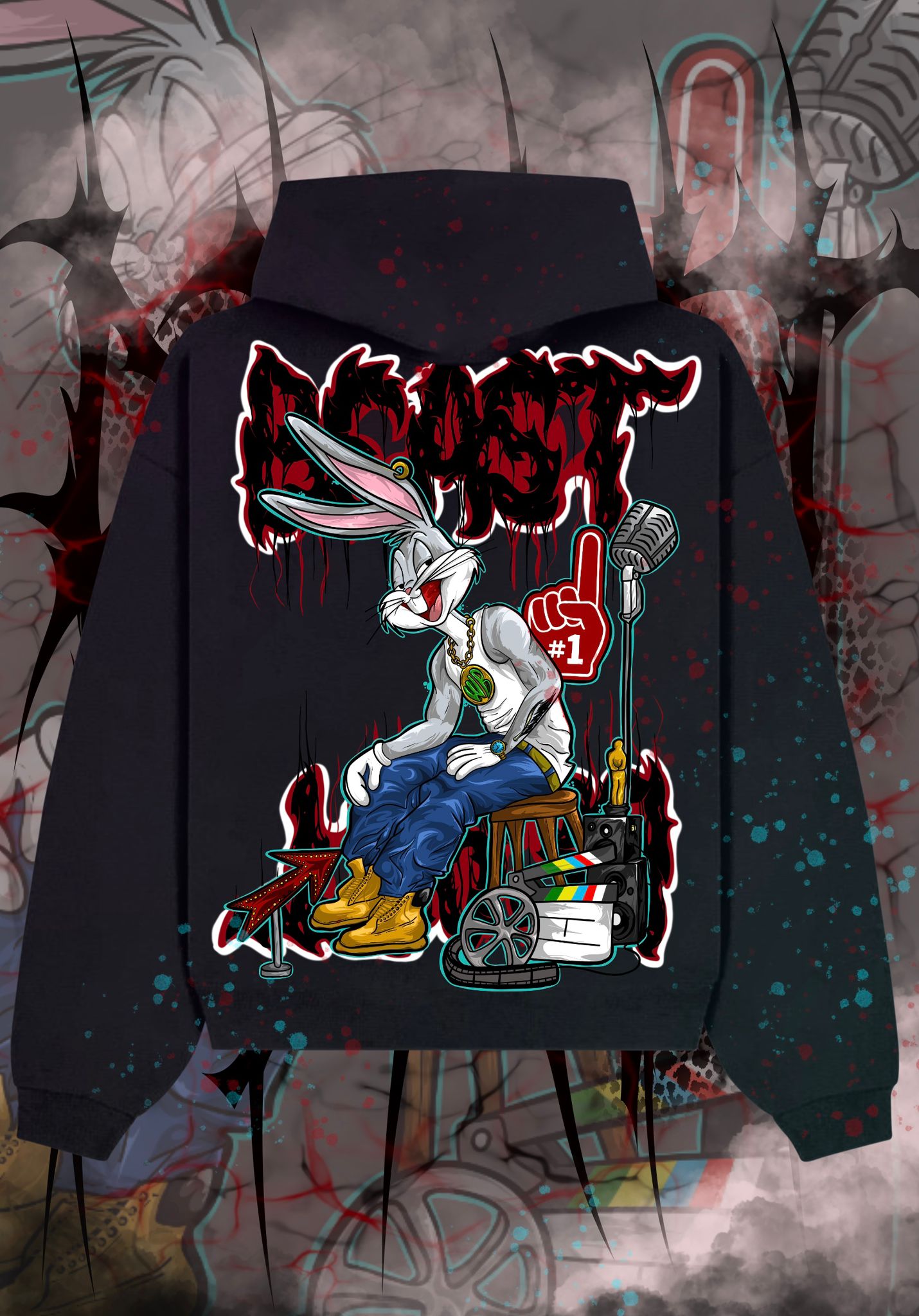 RABBIT – OVERSIZE Urban Rebel Hoodie