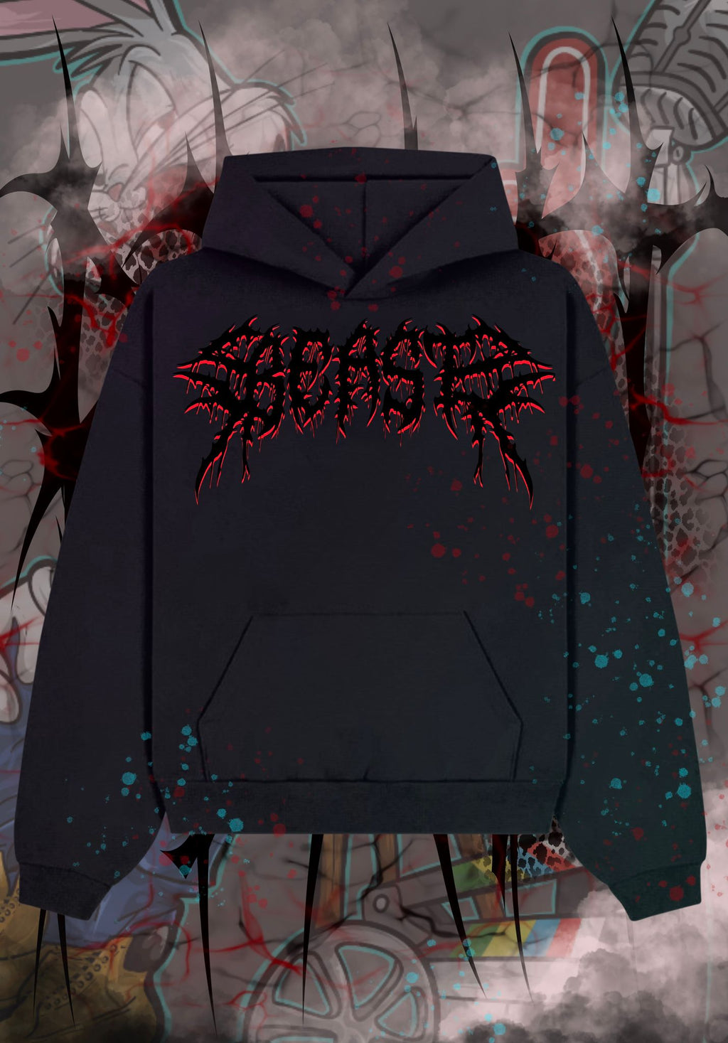 RABBIT – OVERSIZE Urban Rebel Hoodie