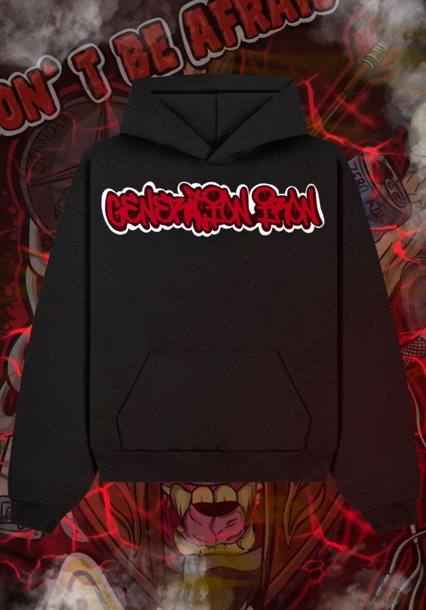 DON’T BE AFRAID – Sudadera Oversize